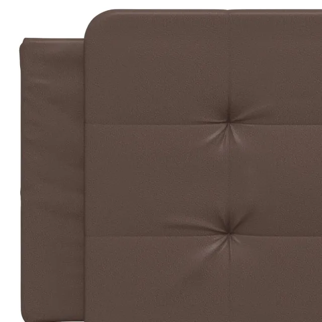 Lit avec matelas Zadar marron 160x200 cm similicuir