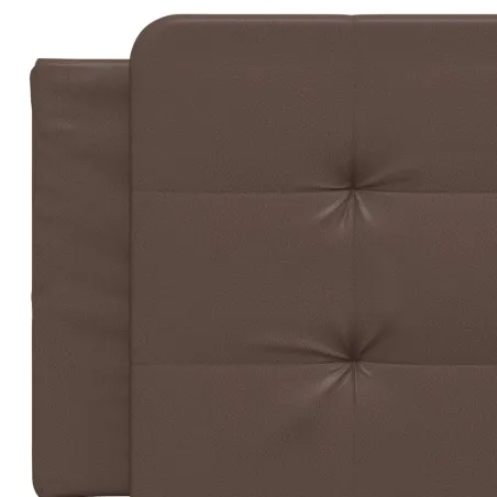 Lit avec matelas Zadar marron 160x200 cm similicuir