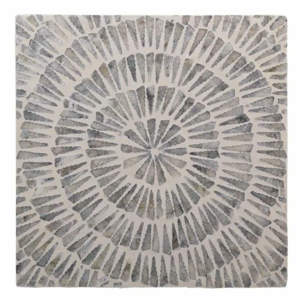 Sgabello Alexandra House Living Grigio Legno MDF 35 x 45 x 35 cm 2