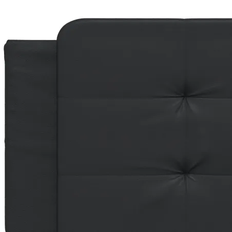 Lit avec matelas Zadar noir 200x200 cm similicuir