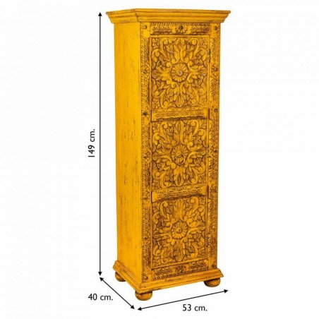 Armoire Alexandra House Living Jaune Fer Bois de manguier 40 x 149 x 5