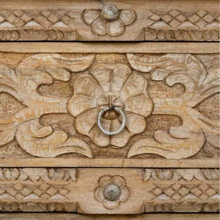 Comodino Alexandra House Living Marrone 40 x 60 x 50 cm 2