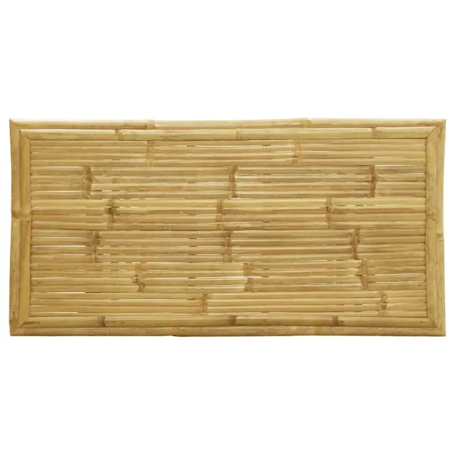 Ensemble de bistro pliante 5 pcs et coussins gris foncé bambou