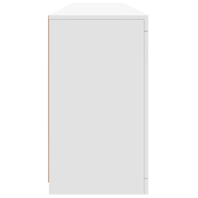 Buffet avec lumières LED blanc 162x37x67 cm