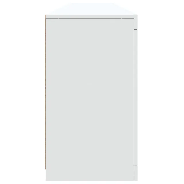 Buffet avec lumières LED blanc 202x37x67 cm