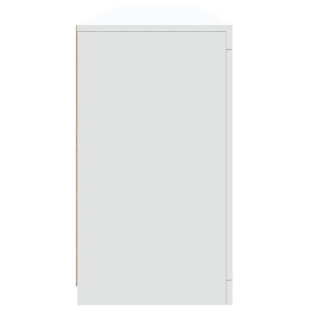 Buffet avec lumières LED blanc 202x37x67 cm