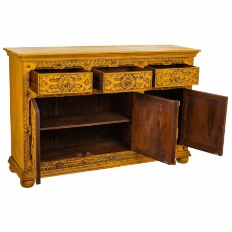 Buffet Alexandra House Living Jaune Fer Bois de manguier 45 x 96 x 147