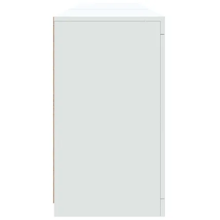 Buffet avec lumières LED blanc 181,5x37x67 cm