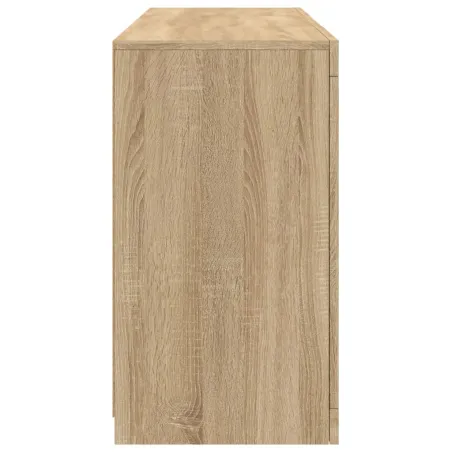 Buffet avec lumières LED chêne sonoma 123x37x67 cm