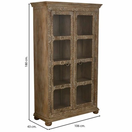 Displayständer Alexandra House Living Glas Eisen Mango-Holz 43 x 180