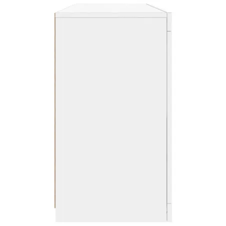 Buffet avec lumières LED blanc 142,5x37x67 cm