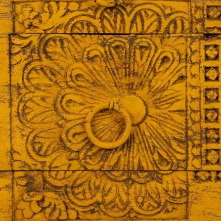 Cassettiera Alexandra House Living Giallo Ferro Legno di mango 40 x 10 2