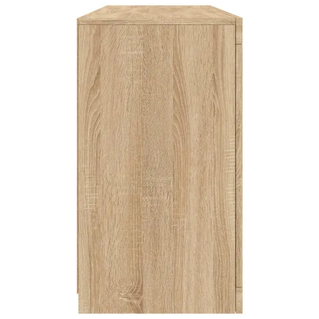 Buffet avec lumières LED chêne sonoma 142,5x37x67 cm