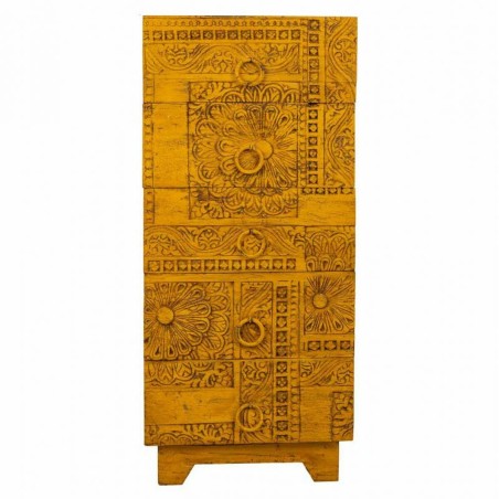 Chest of drawers Alexandra House Living Yellow Iron Mango wood 40 x 10
