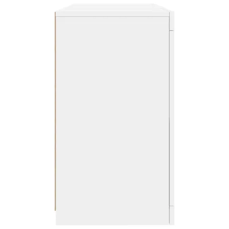 Buffet avec lumières LED blanc 123x37x67 cm