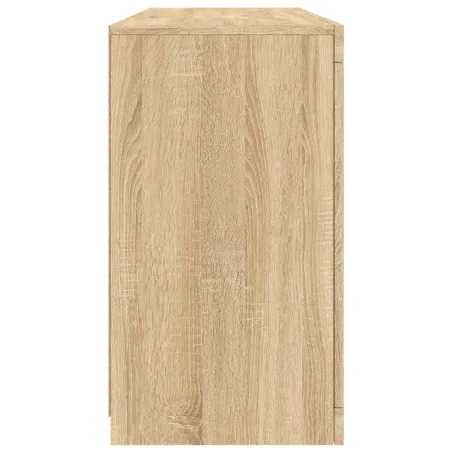 Buffet avec lumières LED chêne sonoma 142,5x37x67 cm