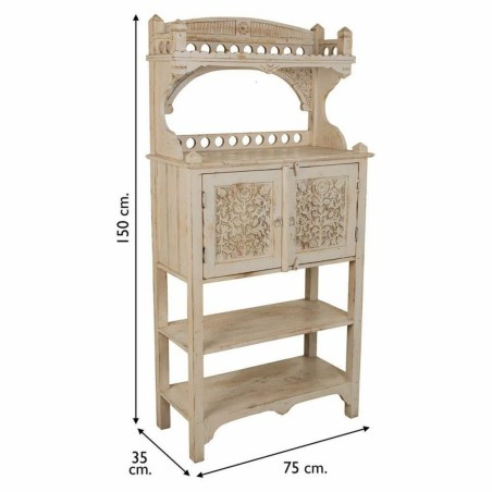 Sideboard Alexandra House Living White Iron Mango wood 35 x 150 x 75 c