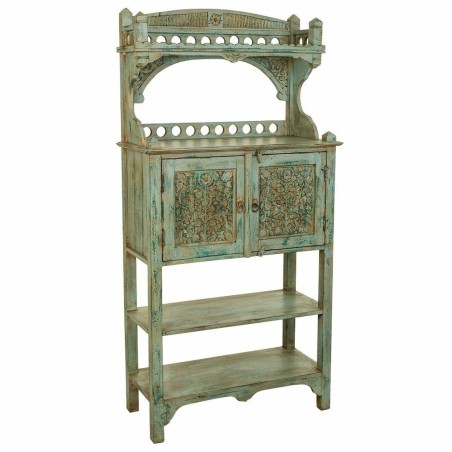 Aparador Alexandra House Living Azul Hierro Madera de mango 35 x 150 x