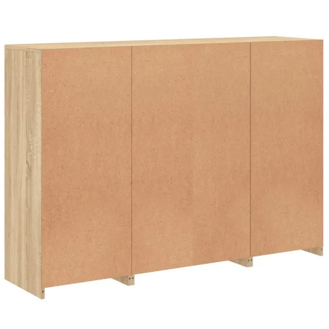 Buffets avec lumières LED 3 pcs chêne sonoma bois d'ingénierie