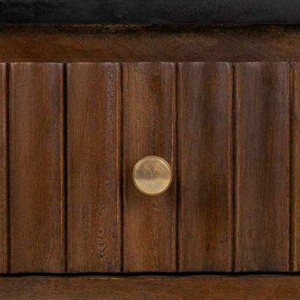 Mesa de Centro Alexandra House Living Marrón Hierro Madera de mango 6 2