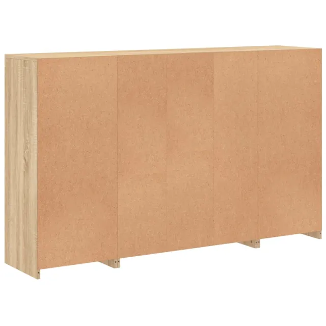 Buffets avec lumières LED 3 pcs chêne sonoma bois d'ingénierie