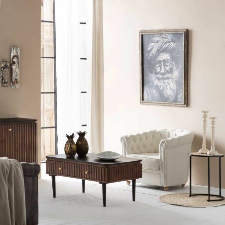 Hoofdtafel Alexandra House Living Bruin Ijzer Mangohout 60 x 45 x 100