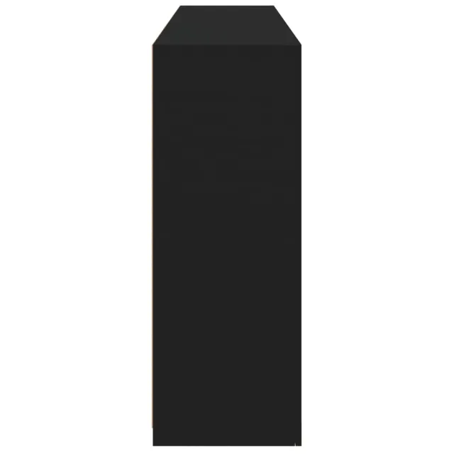 Buffet avec lumières LED noir 162x37x100 cm