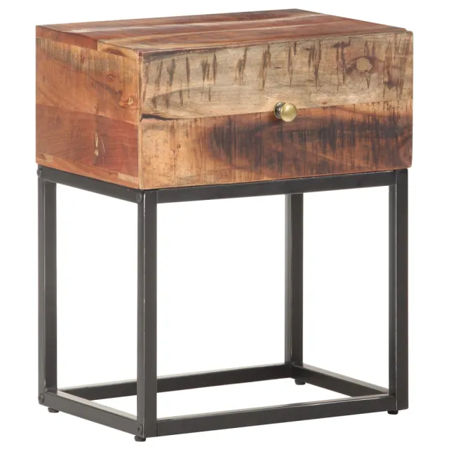 Table de chevet 40x30x50 cm Bois d'acacia brut