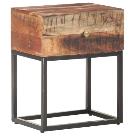 Table de chevet 40x30x50 cm Bois d'acacia brut