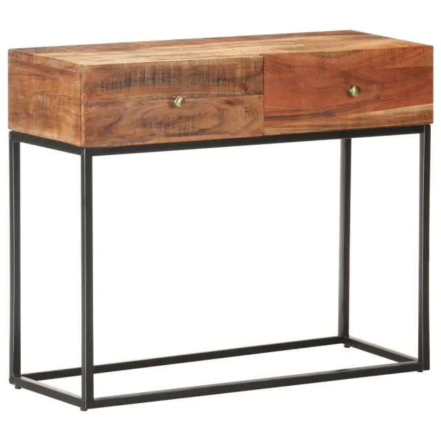 Table console 90x35x75 cm Bois d'acacia brut