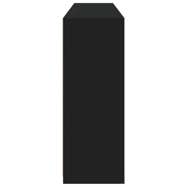 Buffet avec lumières LED noir 162x37x100 cm