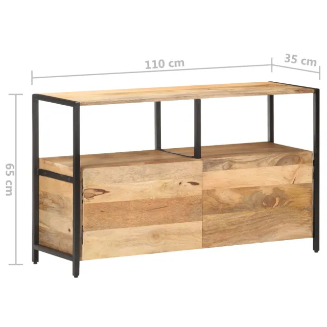 Buffet 110x35x65 cm Bois de manguier massif
