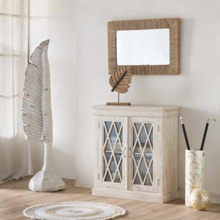 Meuble d'Entrée Alexandra House Living Blanc 40 x 100 x 90 cm