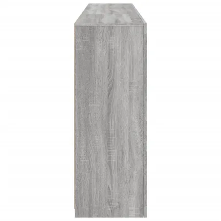 Buffet avec lumières LED sonoma gris 181,5x37x100 cm