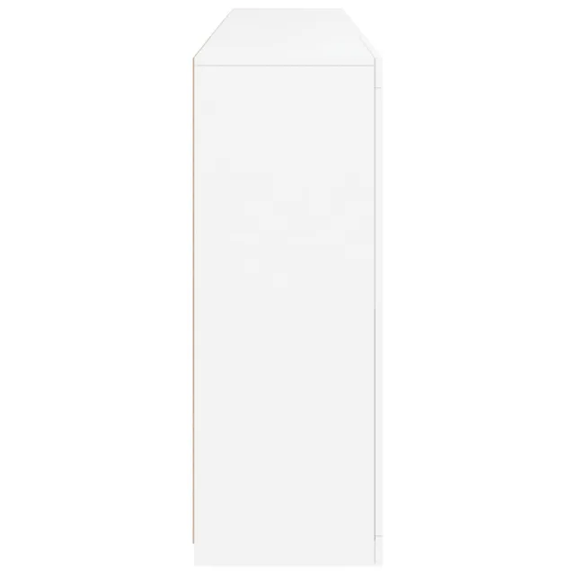 Buffet avec lumières LED blanc 202x37x100 cm