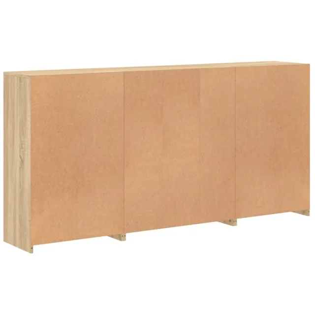 Buffet avec lumières LED chêne sonoma 202x37x100 cm