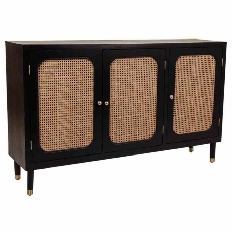 Credenza Alexandra House Living Nero Legno di pino Legno MDF 38 x 91 x