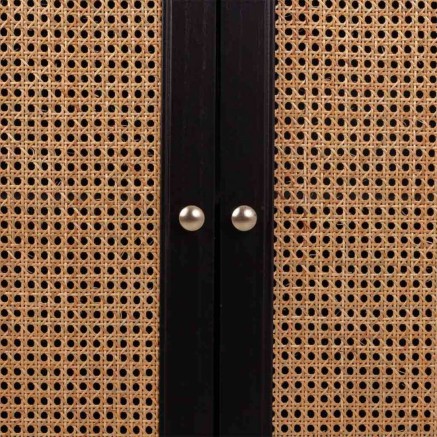 Aparador Alexandra House Living Negro Madera de pino Madera MDF 38 x 9 2