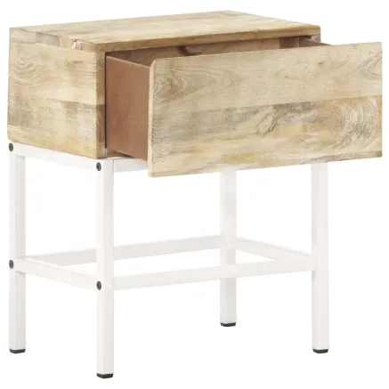 Table de chevet 40x30x50 cm Bois de manguier massif 2