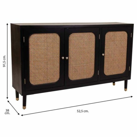 Credenza Alexandra House Living Nero Legno di pino Legno MDF 38 x 91 x