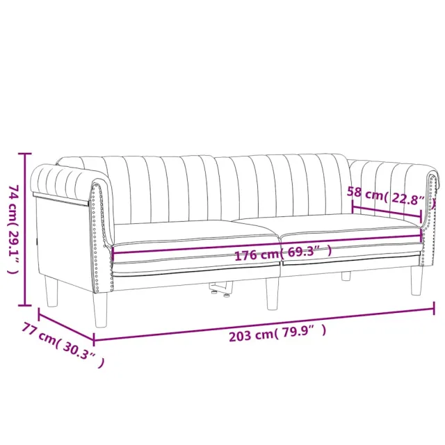 Ensemble de canapés 3 pcs gris foncé velours