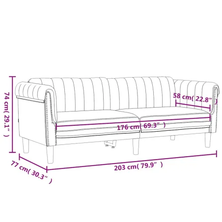 Ensemble de canapés 3 pcs bleu velours