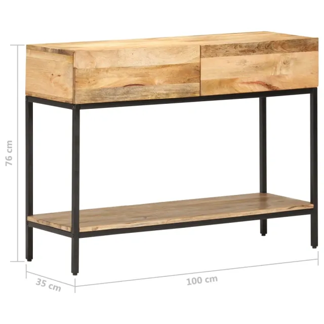 Table console 100x35x76 cm Bois de manguier massif