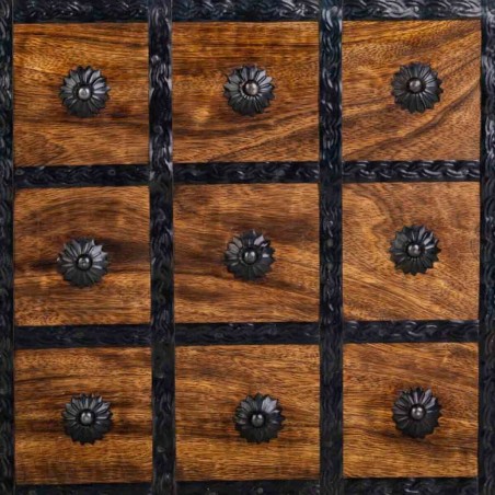 Truhe Alexandra House Living Braun Metall Mango-Holz 20 x 12 x 38 cm H