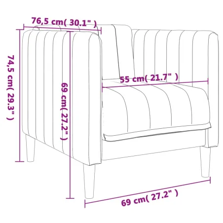 Ensemble de canapés 3 pcs taupe tissu