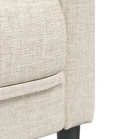 Ensemble de canapés 3 pcs crème tissu