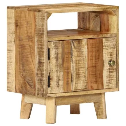 Table de chevet 40x30x50 cm Bois de manguier brut