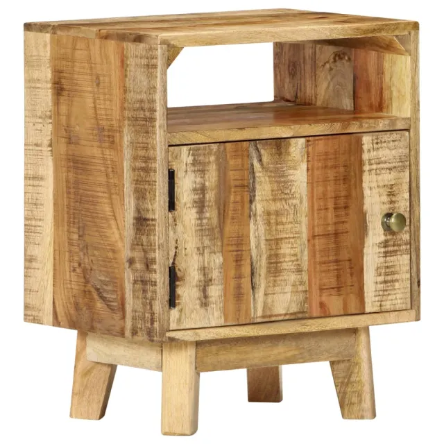 Table de chevet 40x30x50 cm Bois de manguier brut