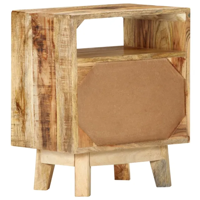 Table de chevet 40x30x50 cm Bois de manguier brut