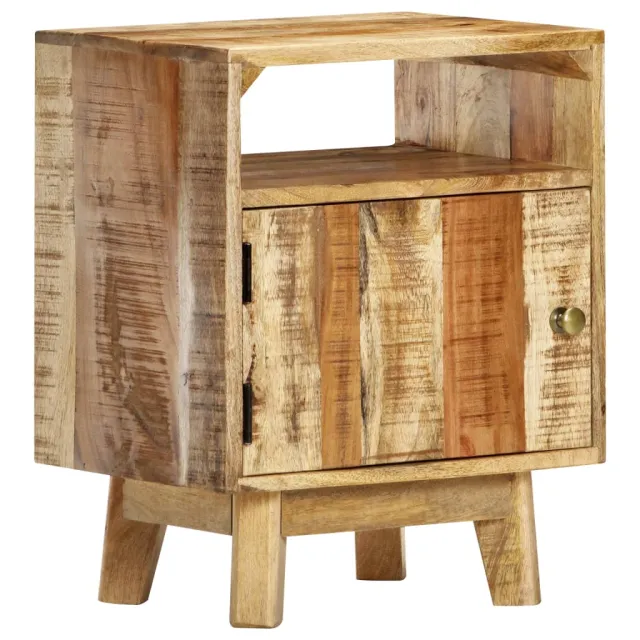 Table de chevet 40x30x50 cm Bois de manguier brut